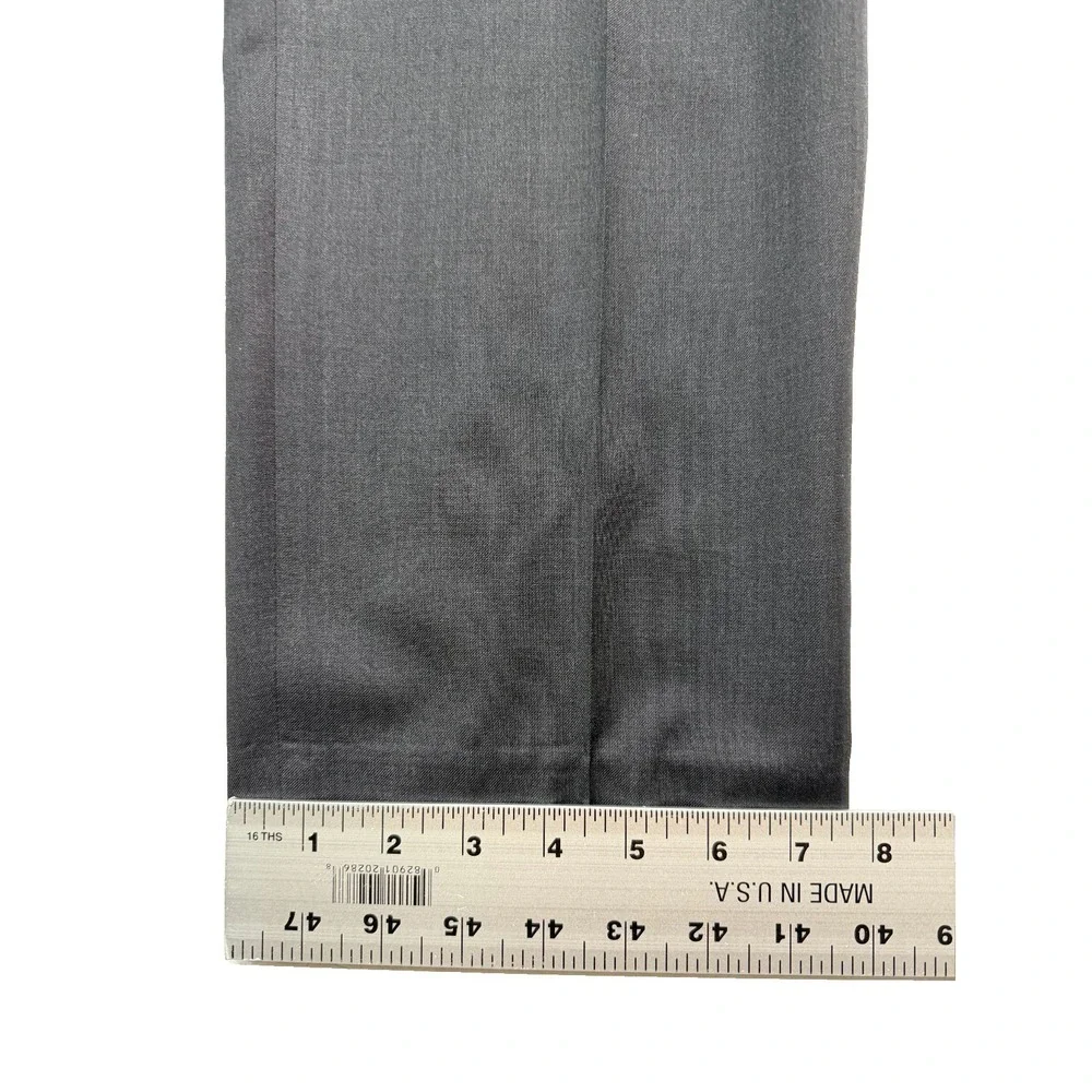Jack Victor 36x30 Charcoal Dress‎ Suit Pants Trousers Flat Front Wool Straight